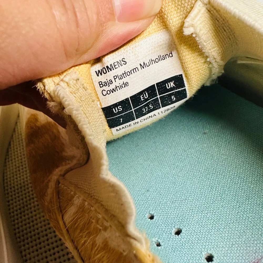 SeaVees Baja Platform Mulholland Cowhide Slip On Sneakers size 7 Womens